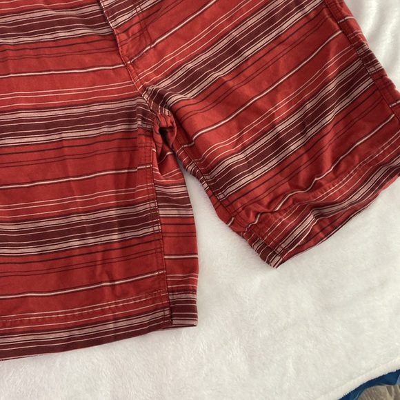 Brick red striped cargo shorts - Picture 4 of 17